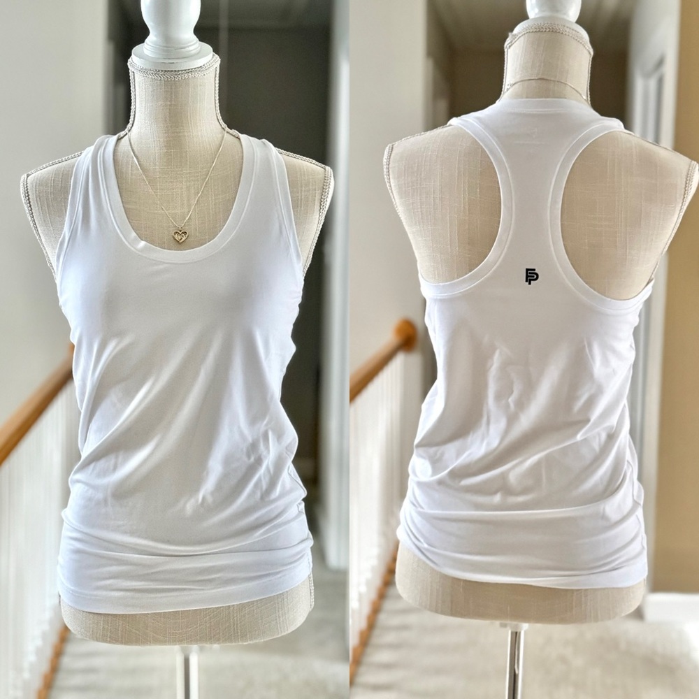 Flint Park Women's Volley Tank in White Size S Pickleball or Tennis Tank Topβ